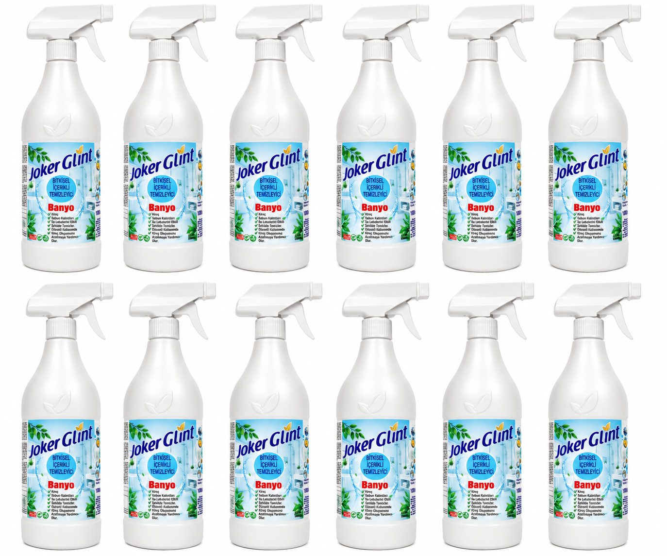 Joker Glint Banyo Bitkisel İçerikli Temizleyici 12X1 LT