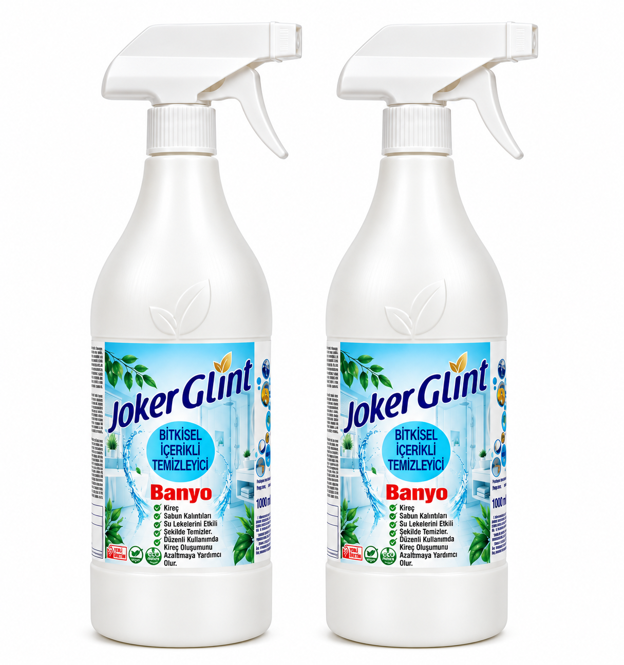 Joker Glint Banyo Bitkisel İçerikli Temizleyici 2X1 LT